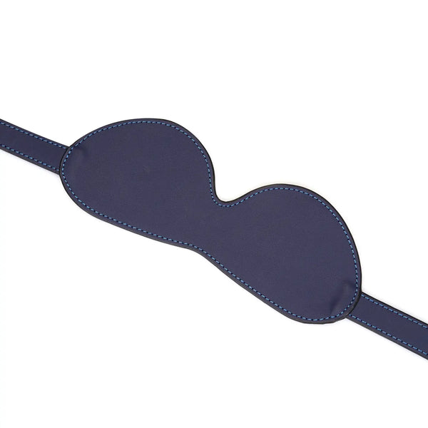Cerulean Dominio Blue Leather Blindfold by Liebe Seele