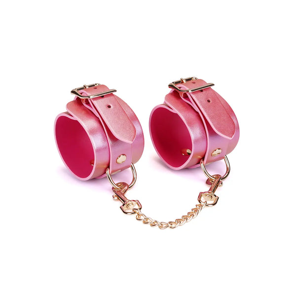 Lustre Rosa Pink Leather Wrist Cuff by Liebe Seele