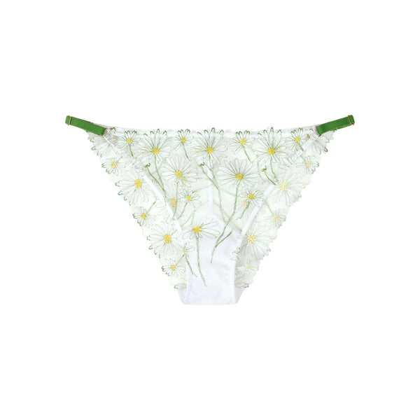 Dance of Flowers White & Apple Bikini Brief by HUIT