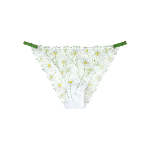 Dance of Flowers White & Apple Bikini Brief by HUIT