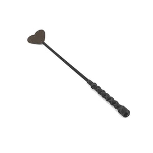 Wild Gent: Brown Leather Crop With Heart Shaped Tip By Liebe Seele