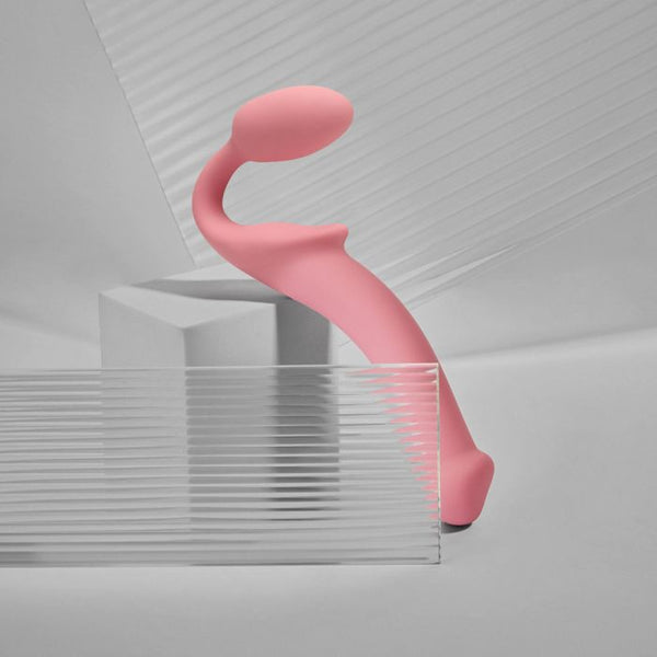 Silicone Bendable Strap-On – Pastel Pink