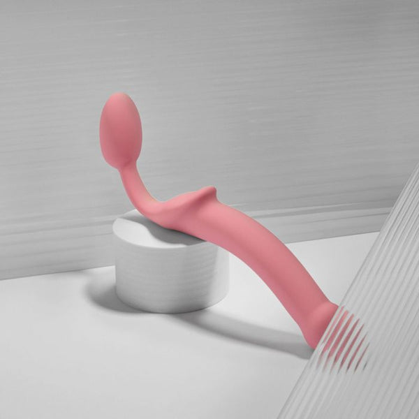 Silicone Bendable Strap-On – Pastel Pink