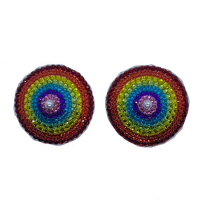 Rainbow Pride Crystal Nipple Pastie (large)