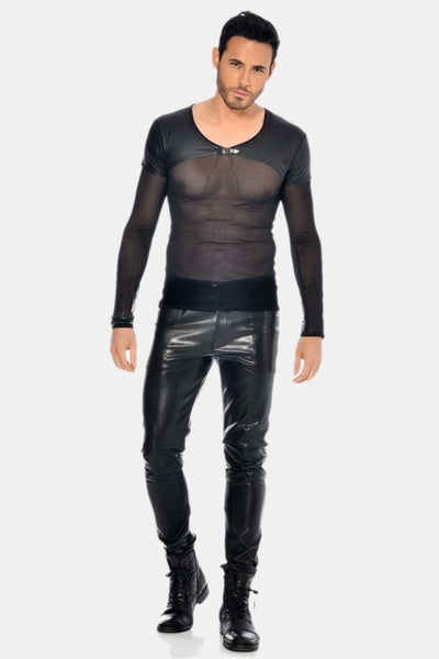 Joss faux leather trousers