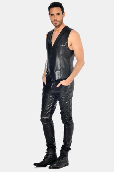 Joss faux leather trousers