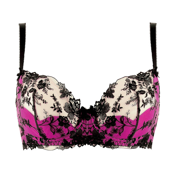 Victresse Black & Fuschia Bra by Dita Von Teese