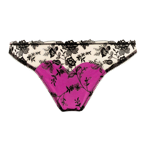 NEW! Victresse Black & Fuschia Thong by Dita Von Teese