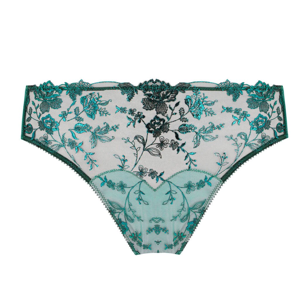 NEW! Victresse Kingfisher Blue Foil Brief by Dita Von Teese