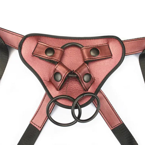 Rose Pink PU Leather Strap On Harness by Liebe Seele