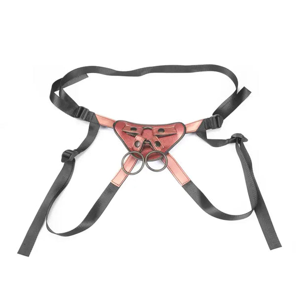Rose Pink PU Leather Strap On Harness by Liebe Seele