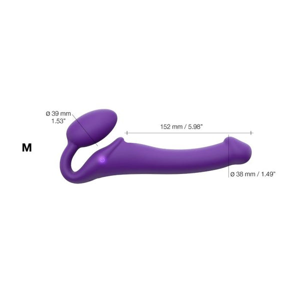 Strap On Me - Vibrating Bendable Strap-On - M - Purple