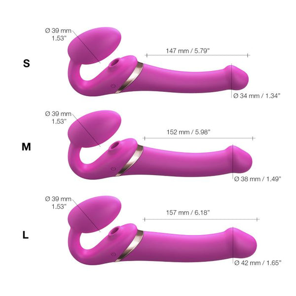 Strap On Me - Multi Orgasm Bendable Strap-On Fuchsia
