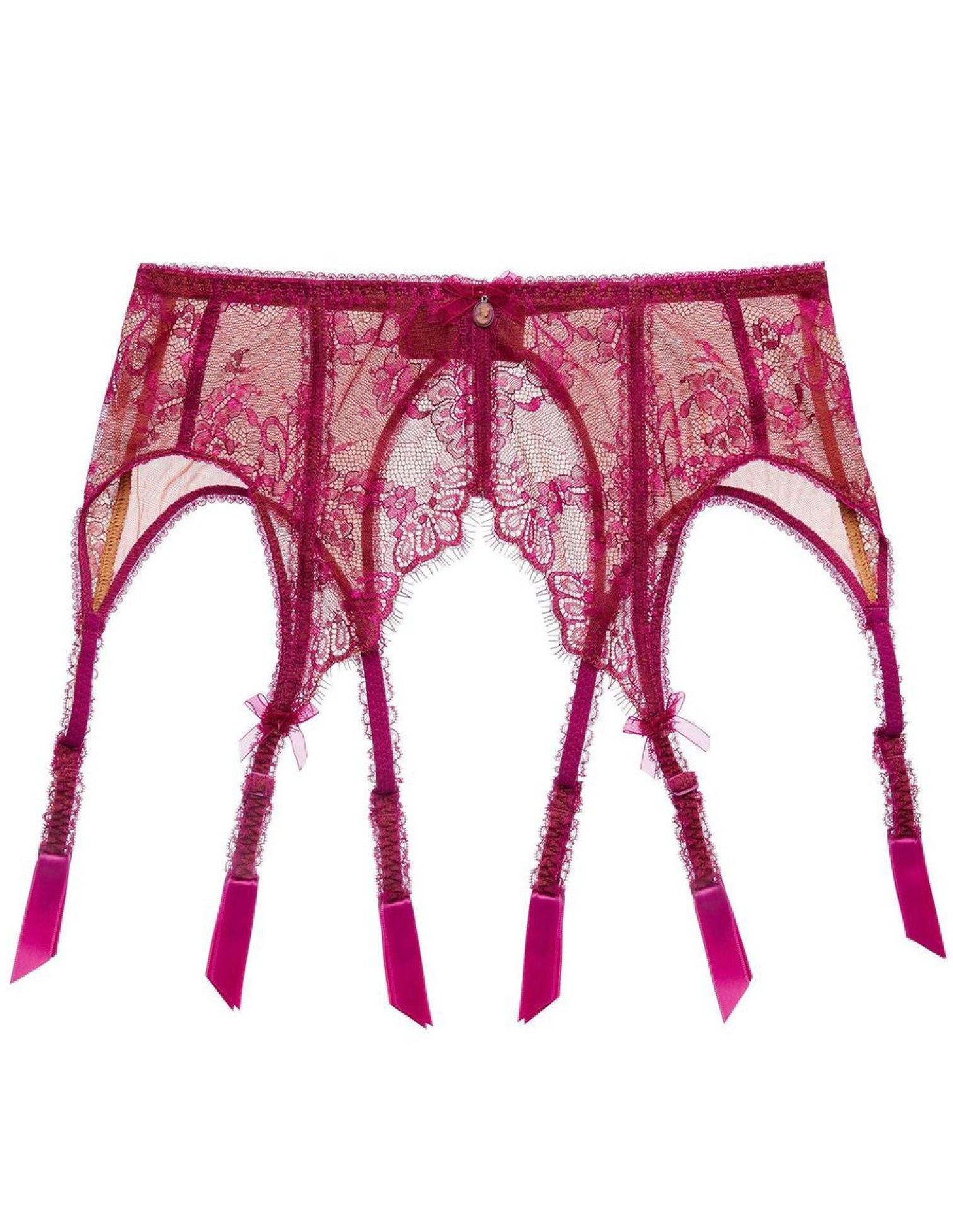 Savoir Faire Suspender Belt Magenta - Last chance to buy! (M/L)