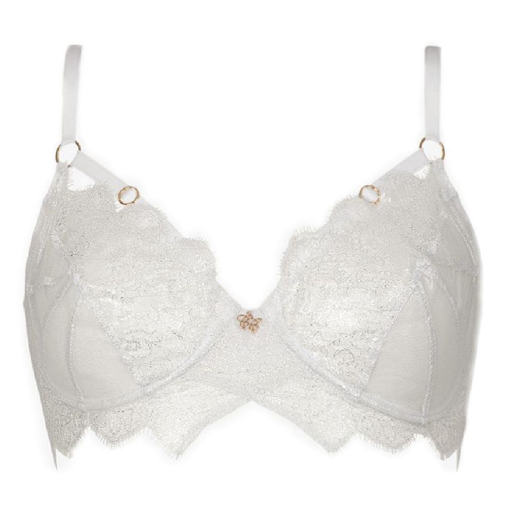Giselle Iridescent White Lace Bra