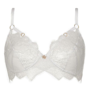 Giselle Iridescent White Lace Bra