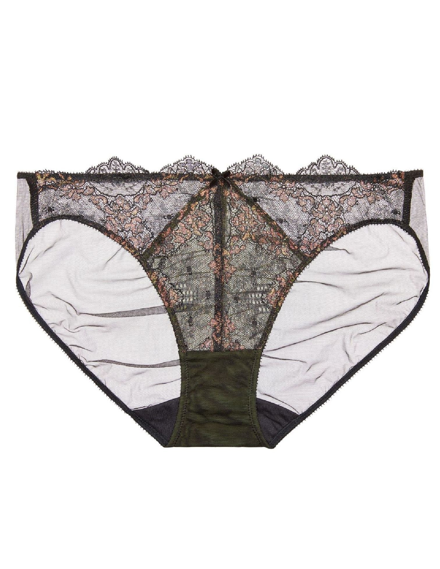 Lurex Lace  Black Irridescent Brief - Last Chance To Buy!