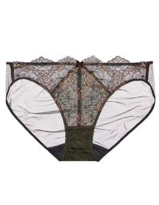 Lurex Lace  Black Irridescent Brief - Last Chance To Buy!