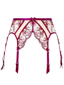 Femmoiselle Pomegranate Suspender Belt (XS / M)