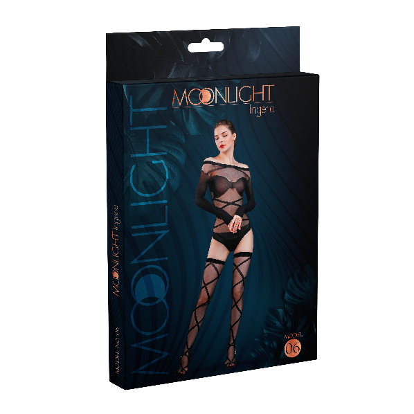 Bardot Style Body with Stockings by moonlight - Style 06