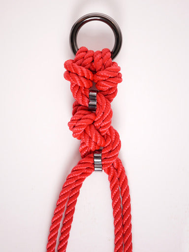 Megami Choker & Detachable Self Tie Harness Red