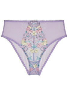 Luna Pastel Embroidered High Waist Brief - Last chance to buy! (UK 10/12/14)