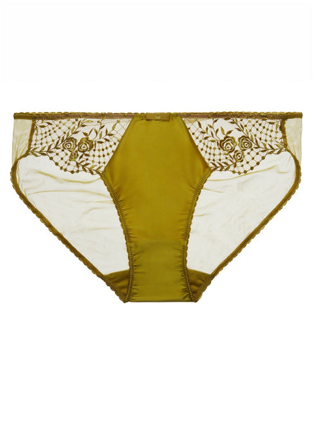 Julies Roses Chartreuse Brief - (XS / S / L )