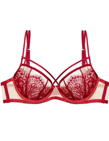 Maestra Red Underwire Bra - Last chance to buy! (32F)