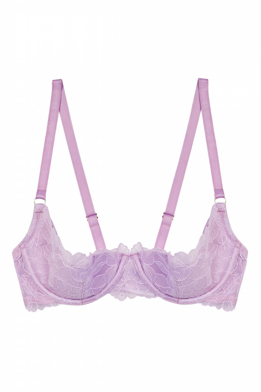 Lila Quarter Cup Lilac Lace Bra (32C/36D)