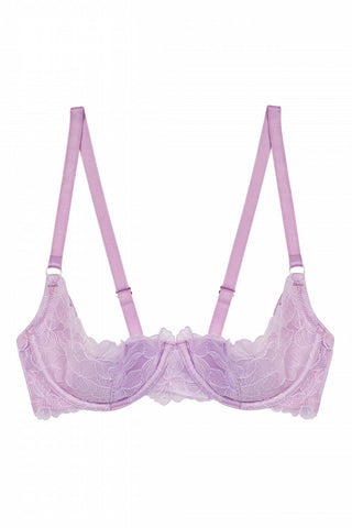 Lila Quarter Cup Lilac Lace Bra (32C/36D)