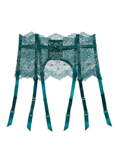 Lurex Lucite Blue Iridescent Suspender Belt  -  Last Chance To Buy! (M/L)