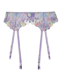 Luna Pastel Embroidered Suspender Belt - Last chance to buy! (UK 10/12)