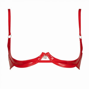 Last Chance To Buy! Annabelle Red Vinyl Open Bra