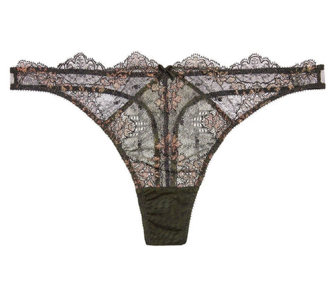Lurex Lace Black Iridescent Thong - Last Chance To Buy!