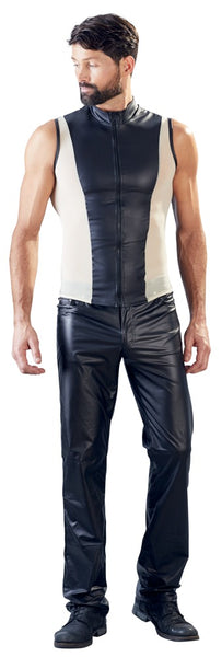 Black & White Front Zip Top