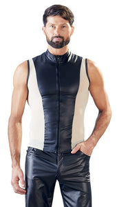 Black & White Front Zip Top