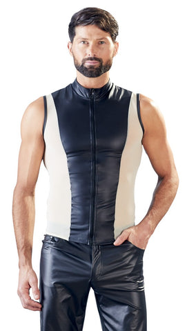 Black & White Front Zip Top