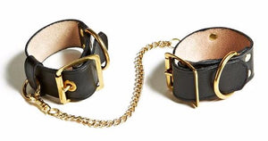 1 Inch Leather and Gold Cuffs
