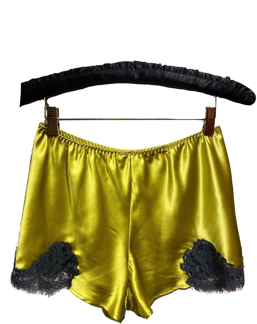 NEW! Chartruese Marjolaine Silk Blend French Knicker with Lace Applique