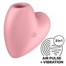 Cutie Heart Double Air Pulse Vibrator Blue by Satisfyer
