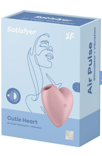 Cutie Heart Double Air Pulse Vibrator Blue by Satisfyer