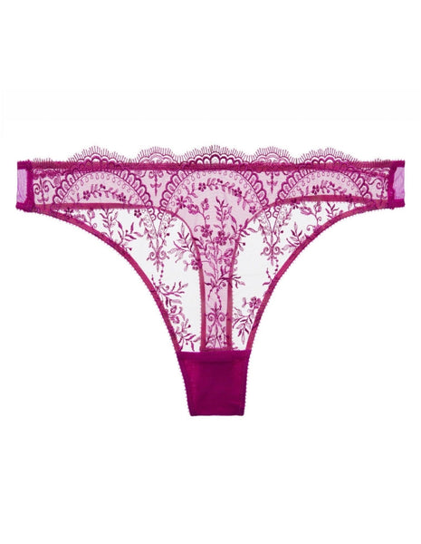 Severine Rubine Lace Thong - Last Chance To Buy!