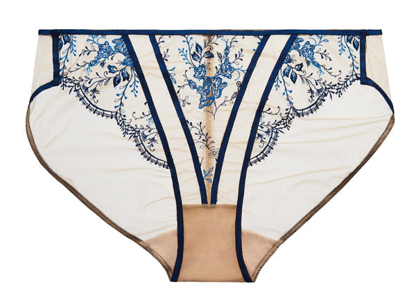 Femmoiselle Queens Blue Lace Briefs - Last Chance To Buy! (M)