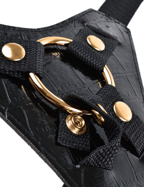 Designer Strap-On Black and Gold