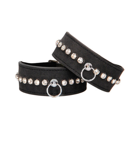 Diamond Studded Vegan Wrist Cuffs