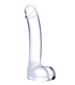 Realistic Curved P / G-Spot Glass Dildo by gläs