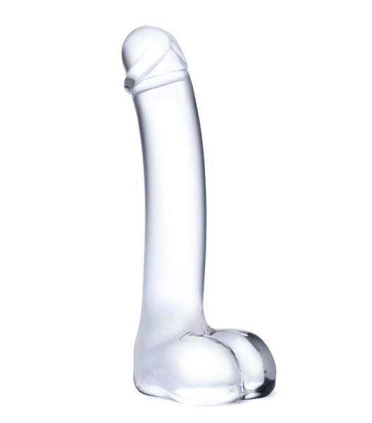 Realistic Curved P / G-Spot Glass Dildo by gläs
