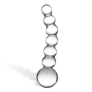 Curved Glass Beaded Dildo by gläs