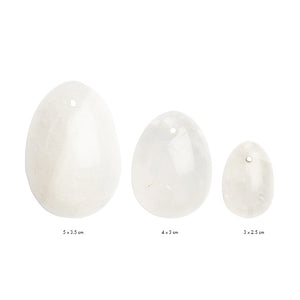 Yoni Clear Quartz Kegel Egg Set by La Gemmes