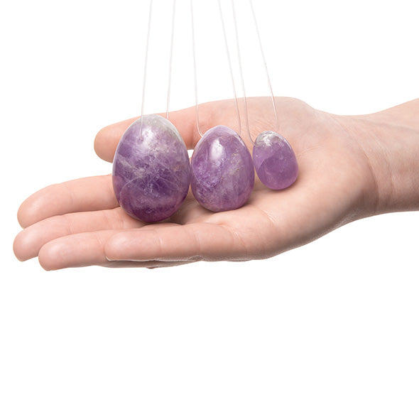 Yoni  Amethyst Kegel Egg Set by La Gemmes